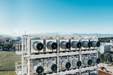Climeworks carbon capture plant in Zurich